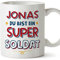 Mugffins Tassen Personalisierten für SOLDAT Mann - Auf Deutsch - Du Bist Super - 11 oz / 330 ml - Individuell Anpassbar Geschenk Mitarbeiter