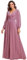 Ever-Pretty Damen Stilvolle Chiffon V-Ausschnitt Applique Plus Size Abendkleider mit Langen Laternenärmeln Die Orchidee 48
