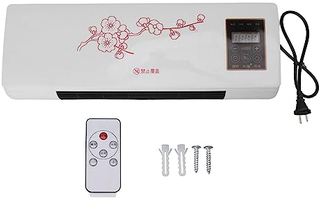 Klimaanlagenheizung, Wandmontierte Klimaanlagenheizung mit Fernbedienung, Tragbarer, Geräuscharmer für Kleine Räume