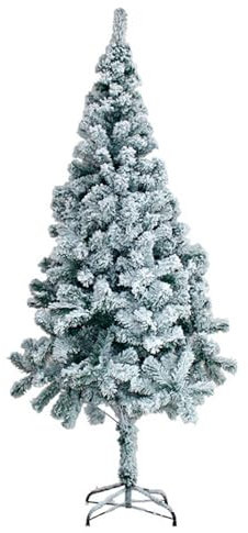 Acan Tradineur - Árbol de Navidad nevado, Pino, Abeto Artificial Blanco, Estructura de plástico y Metal Revestido, Robusto y Duradero, fácil Montaje, 150 cm