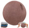 Homnova Sitzball Abdeckung, 55 cm / 65 cm / 75 cm Baumwolle + Leinen Schutz Yoga Ball Abdeckung Faltbar Sitzbälle Stoff Bezug Für Fitnessball Pilates Yogaball,Braun,75cm