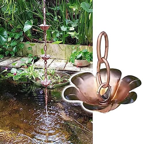 Deviatore per acqua piovana, catena per pioggia, Catena di drenaggio sospesa for pergolato di alberi, catena di guida decorativa esterna for acqua piovana in metallo for giardino (dimensioni : 300 cm