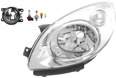 Johns, Scheinwerfer Halogen Front passend für Renault Twingo II 03/2007-12/11 H4 Links + Nebelscheinwerfer + Leuchtmittel