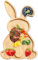 DEARMAMY vassoio del coniglietto di Pasqua sottotorta di coniglio vassoio di coniglio in legno bunny rabbit arredamento del tavolino Dolci piatto di legno vassoio di legno di frutta pane