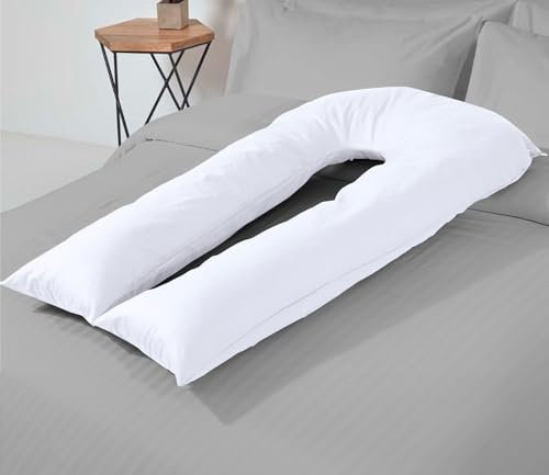 AE Linen® Maternity Pillow Cover | U-shaped Pillow Cover | Pregnancy Pillows Cover for Sleeping | Pillow Belly Abdominal Support Cushion Cover | Sleeping Pillow Cover for Pregnant Ladies