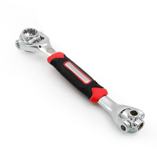 Binggunyo 52-in-1 Chiavi a Cricchetto, Chiavi Inglesi a Cricchetto Professionali 3/8, 1/2, Chiavi a Bussola Girevole a 360 gradi, Chiave a Cricchetto Piccola Multifunzione, Strumento per Cricchetto