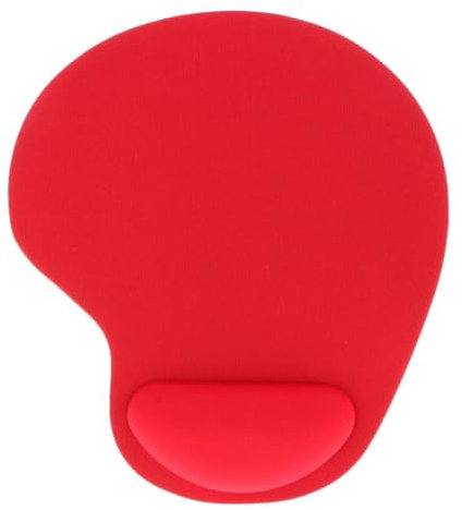 Generic Mouse Mat Wrist Support, Keyboard Wrist Rest Mouse with Non Slip Foam Base, Ergonomic Memory Foam Mouse Mat for Computer, Laptop, Home Office Use, Gaming Laptop (Red)