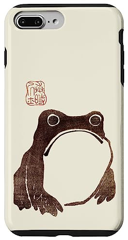 Grumpy Japanese Frog Cute Cottagecore Frogie Case for iPhone 7 Plus/8 Plus