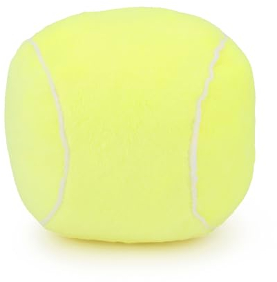 TONYFY Hundespielzeugbälle – kaubarer Plüsch-Volleyball für Hunde, weicher Quietschball mit flauschigem, Hundespielzeug, Geburtstags Gelb Tennis