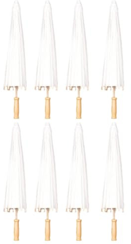 Breeshy 8 Stück Sonnenschirm aus Papier, für Hochzeit, Partybevorzugung, 60 cm, Bambusschirme, für Tischdekoration, Brautdusche, Fotozubehör