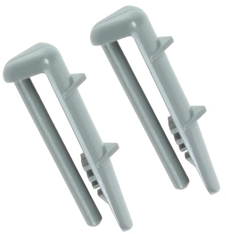 QUAILITAS Dishwasher Rail Cap Replacement [Pack of 2] Plastic Rear Rail Basket End Caps for Dishwashers | Fits Belling, Flavell, Lamona, Diplomat, Beko – Dishwasher Accessories