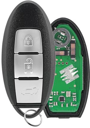 3 Buttons Car Remote Key Fob Replacement For Nissan Qashqai X-Trail Pulsar Remote Fob 433MHZ 4Achip with Key Ring