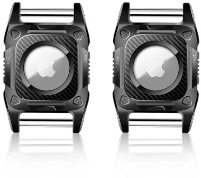 ETACCU Airtag, supporto per collare per cani Airtag, impermeabile, supporto per Airtag per collare per cani con anello in metallo rimovibile, robusto TPU, leggero, dimensioni compatte (confezione da