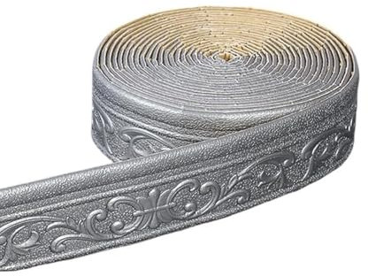 BBTISG Wallpaper Border, 10m * 8cm Border Skirting Wall Stickers Waterproof Wallpapers Sticker Skirting Home Decor Border Skirting Wall Waist Line for Wall, Table, Door, Living Room (Style 3)