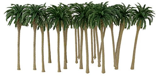 Courtieyeardceastea 20 Pezzi Verde Modello Palme Da Cocco 1:120 Scala 8cm