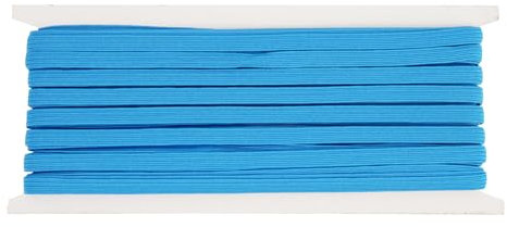 DHAIQC Gummiband Blau 6mm, 18 Meter Gummibänder zum Nähen Gummilitze Elastisches Band für Hosengummi DIY DIY Handwerk Stoffe zum Nahen (Blau, 6mm)