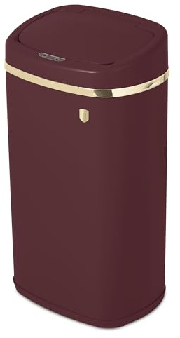 Berlinger Haus Automatic Trash Can 58L with motion sensor/Automatic with lid Touchless trash can for kitchen, bathroom, bathroom or office/matt bordeaux/Leonardo Collection
