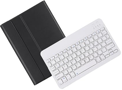 Housoutil 10.2 Inch Protective Case with Integrated Keyboard Sleek Pu Leather Split Design Easy Access Auto Sleep/wake