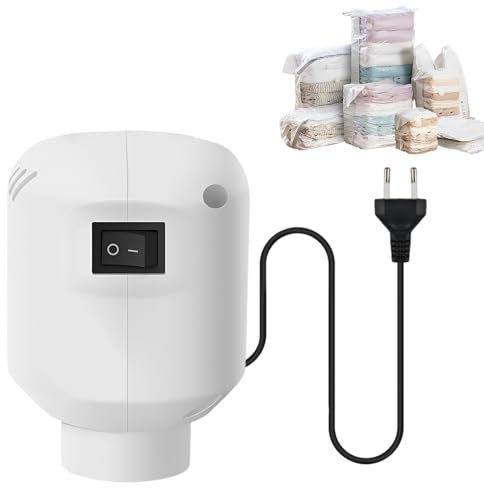 Pompe à Air Électrique pour Sac Sous Vide, 55W Pompe pour Sac à Vide, Pompe a Vide Électrique Portable pour Rangement vêtements Couettes manteaux de duvet