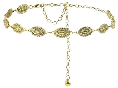 Accessoires Damen,Metall Kettengürtel Damen,Taillengürtel Waist Belly,Y2K Gürtel Damen Gold Bauchkette,Goldener Hüftgürtel Körperkette,Mittelalter Gürtel Gold Damen,Cleopatra Schmuck Chain Belt