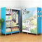 Kinder-Kleiderschrank mit Cartoon-Muster, verstärktes Rohr, faltbares Design und Dus oof Abdeckung, multifunktionaler Schrank für Schlafzimmer, Aufbewahrung und Dekoration, einfache Montage, Stil C