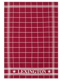 Lexington [W] Checked Org Cotton Kitchen Towel, Red/White, 50x70