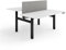 ESMART ETX-221BW 160 x 80 cm Weiß Ergonomischer Steh-Sitz-Doppel-Schreibtisch Stufenlos elektrisch höhenverstellbar 71,5-121,5 cm 4X Memory Kollisionsschutz Soft-Start/Stopp
