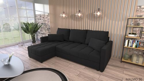 Generisch Couchgarnitur Sofa Sofagarnitur BELA L mit Schlaffunktion Wohnlandschaft Malmo 96