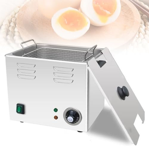 Stainless Steel Egg Cooker, 2600W Commercial Egg Boiler With Filter, Soft-Boiled Egg Half-Cooked Egg Machine, 30-110℃ Temperature Control, for Restaurants, Supermarkets, Snack Bars, Parties