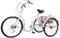 CHIMHOON 26 Zoll Dreirad Fahrrad,6-Gang 3 Räder Fahrrad mit Einkaufskorb,Schwarz/Weiß Dreirad für Erwachsene Senioren,Geeignet für Personen mit Einer Körpergröße von 5,4-6,07 Fuß (Weiß)