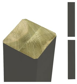 kaiserkraft | Premium Leimholzpfosten | 90 x 90 mm | Höhe 2380 mm | umbraGrau
