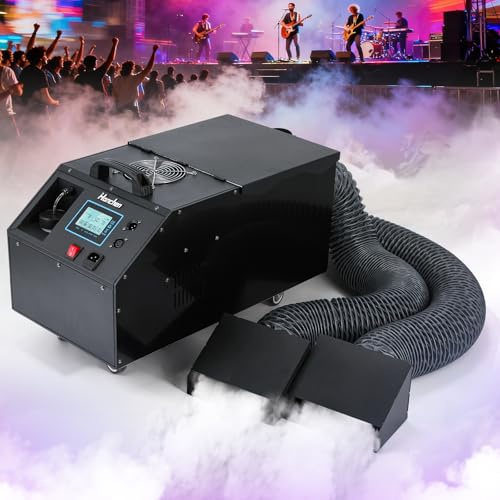 3000 W professionelle niedrig liegende Nebelmaschine mit verbessertem lebensmittelechtem PP-Tank – Doppeldüse, LCD-Bildschirm, DMX/Fernbedienung – rostfrei, stoßfest, geruchloser Nebel für Bühne