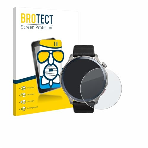 BROTECT Schutzglas für Huami Amazfit Balance 2 | Entspiegelnder Displayschutz Made in Germany Schutzfolie Glas Matt Anti-Reflex Kratzfest 9H Anti-Fingerprint Einfache Montage