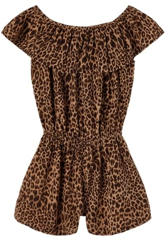NAME IT Mädchen Nkfvinaya Ss Playsuit Fffff Noos, Black, 116