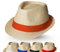 Sommerhut 'Salvador' Unisex - Sonnenhut für Damen & Herren im Trilby-Design - Panama Hut mit stylischem Klettverschlussband - Kopfbedeckung für Garten, Strand & Urlaub, Farbe:beige/orange