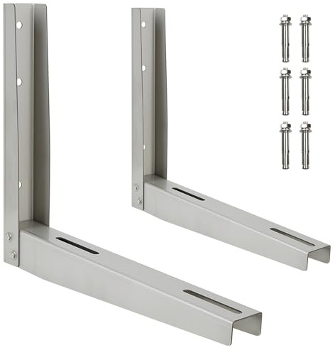 Support en acier inoxydable pour climatiseur Montage mural pour climatiseur Support mural robuste pour climatiseurs – Stable et universel