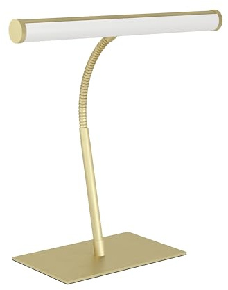Eglo LED Desk lamp Riccione | touch-dimmable office lighting with flexible arm, table light fitting for reading, brass coloured metal, warm - cool white