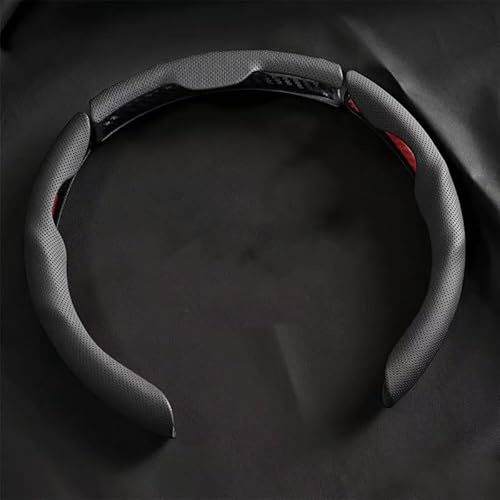 DALIUZEHUI Lenkradbezug für Audi A3 RS3 Sportback 2024 2025+, Lenkradabdeckung Auto Leder Lenkradbezug rutschfest Steering Wheel Zubehör,Black