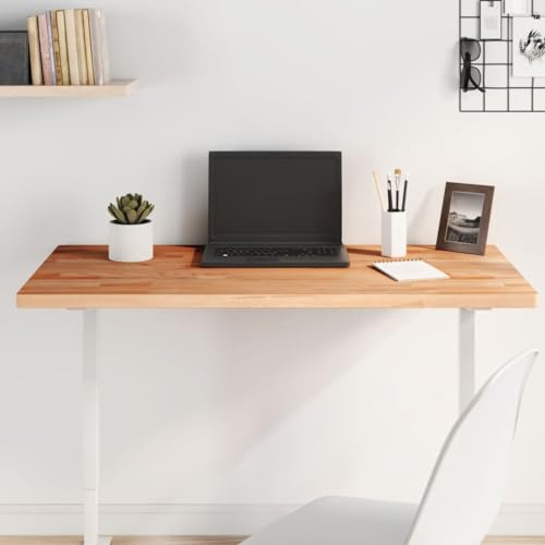 Frdhee Tischplatte für Schreibtische, Tischplatte 100x60x2,5 cm Rechteckig Massivholz Buche für Höhenverstellbare Schreibtische