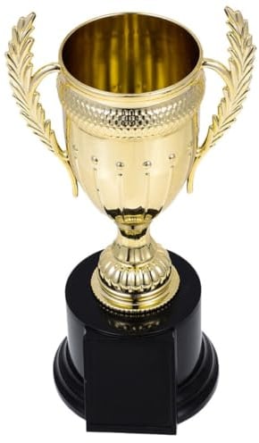 Alipis Coppa in PVC Color Oro, Premio Sportivo per Scuola Primaria, Rappresentazione di Onore e Ricompensa, Design Brillante e Lavorazione Delicata per Competizioni di Calcio