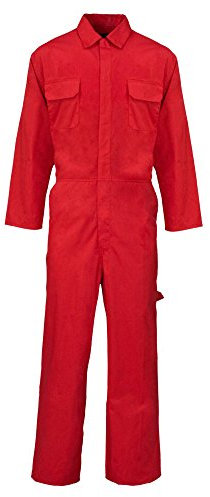 Supertouch 51202 Basic Coverall, Polycotton, Medium, Red