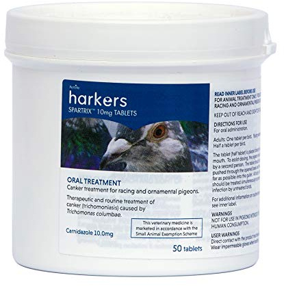 Harkers Spartrix Petlife Canker Treatment for Pigeon, 50 Tablets