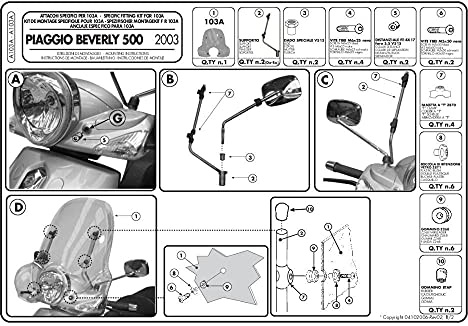 GIVI A103A Windshield Fit Kit