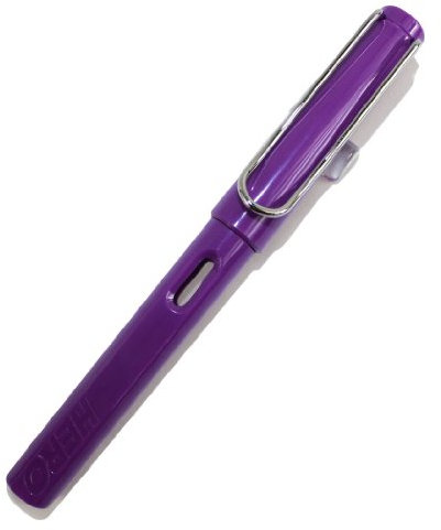 Gullor Singularity design fountain pen Hero 359 purple, contains a bag blue inks