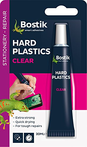 4 x Bostik Glu n Fix Hard Plastics Clear Extra Strong Adhesive Glue 20ml 80214