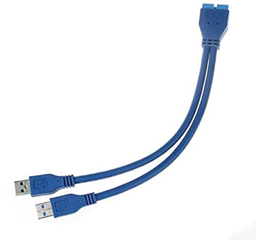 JSER 43237-2 Adaptador de cable de extensión de placa base USB 3.0 A macho a 20 pines macho