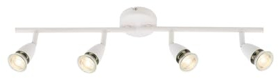 Saxby Amalfi 50W 4 Light Gloss White Decorative Commercial Domestic Adjustable Spotlight Bar