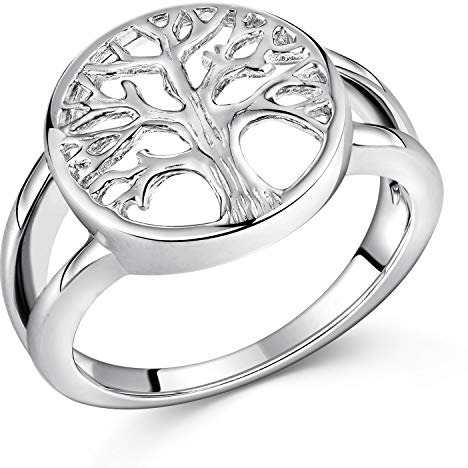MATERIA Lebensbaum Ring Silber 925 Keltischer Ring Baum des Lebens 5,6g mit Box #SR-69, Ringgrößen:62 (19.7 mm Ø)