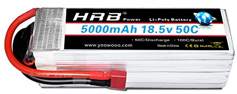 HRB Lipo Battery 5S 5000 mAh 18.5 V 50C for RC Car RC Truck RC Truggy RC Aeroplane Drone DIY Hobby (Dean T) LIPO AKKU