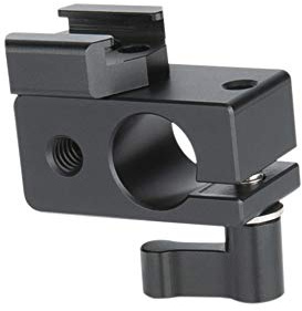 NICEYRIG 15mm Stange Klemme mit Cold Schuhhalter Adapter für DSLR Kamera Monitor Flash Led Licht | Für DSLR-Kamera-Monitorblitz